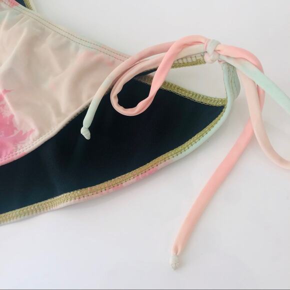 NEW TAVIK REVOLVE Black Tie Dye Scrunch Side Tie Bikini Bottom Swimsuit Swim M - Picture 4 of 7